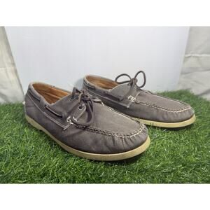 Peter Millar Seaside Canvas Boat Shoes Men’s 10.5M Dockside Casual Loafers Lux